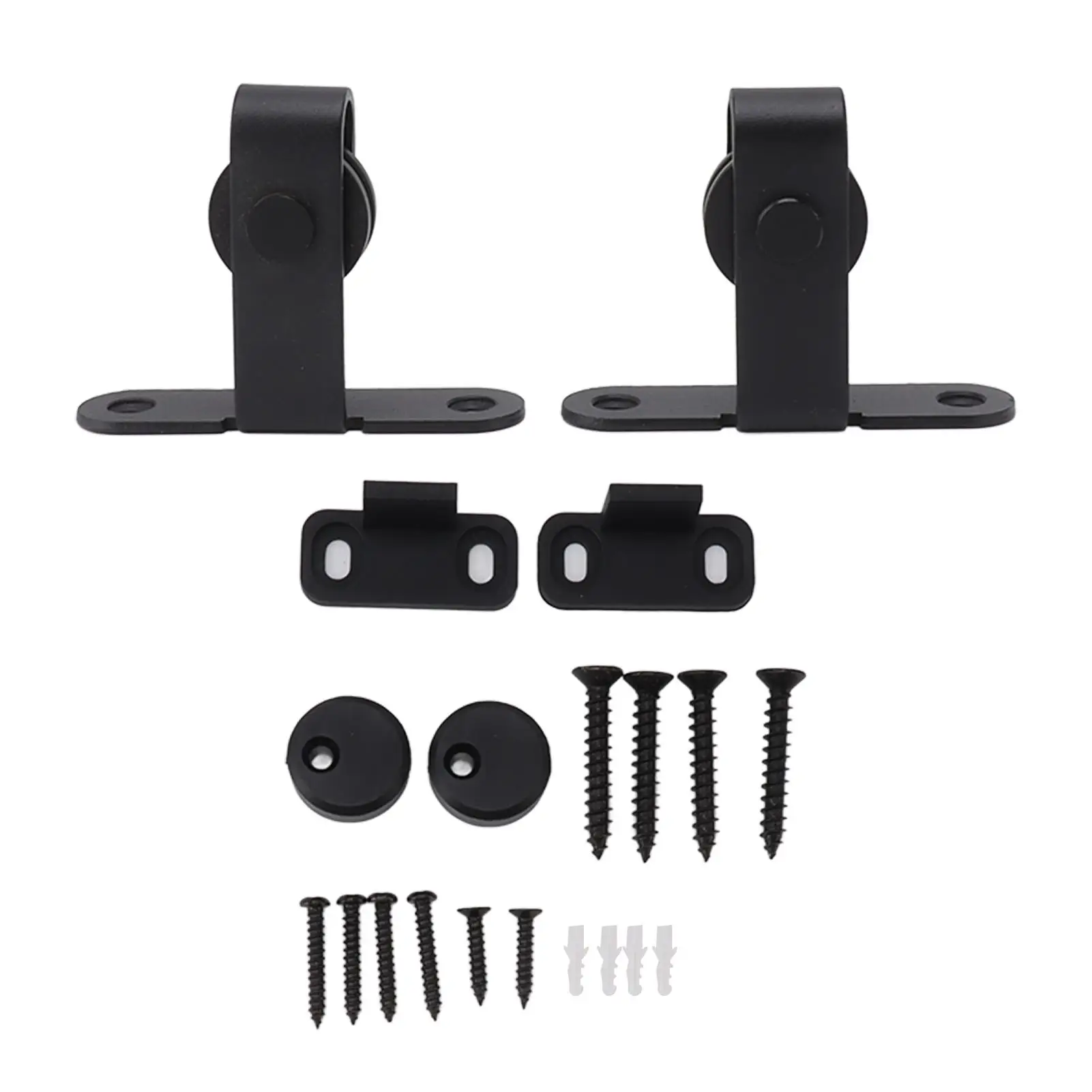 

Mini Sliding Barn Door Hardware Kit for cabinet Doors Smooth Operation Easy Install Heavy Duty Load Bearing System