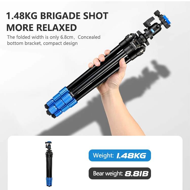 2025 Mini trípode portátil de aluminio de 4 secciones para exteriores para disparar teléfonos móviles