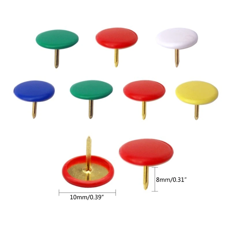 Chinchetas decorativas de piezas para pared, mapa, fotos, tableros de corcho, K1KF, 100