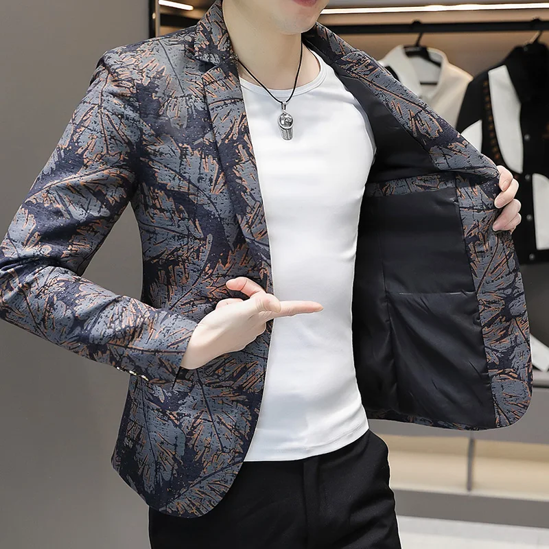 2024 Spring Long-sleeved Small Suit Male Korean Version Handsome Slim Handsome Youth Fashion Casual All-match Trend Coat  M-4XL