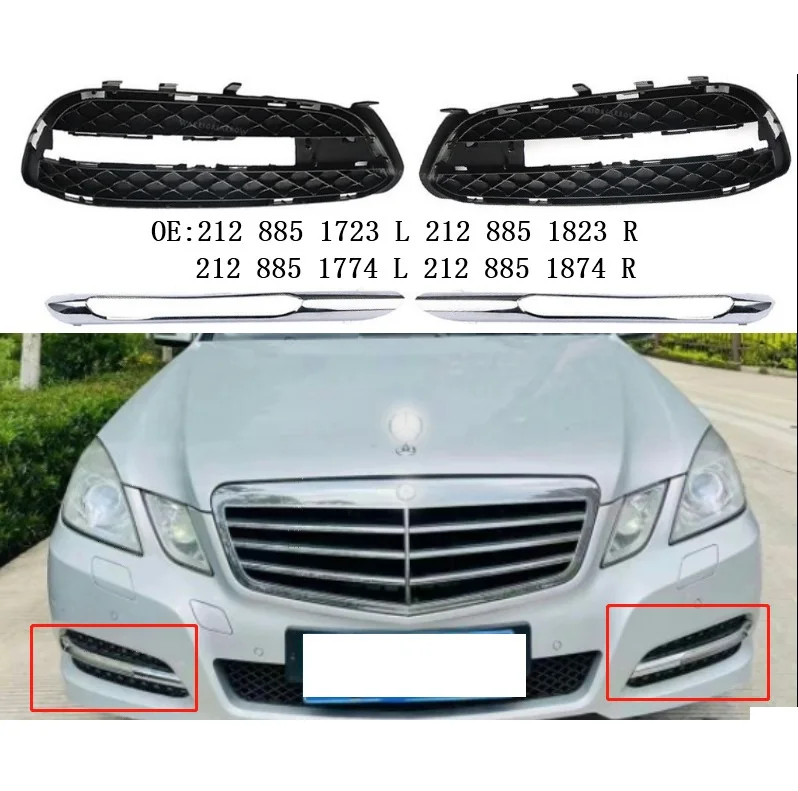 Front bumper grille fog light frame For Mercedes Benz E Class W212 OEM 2128851723 1823 1774 1874