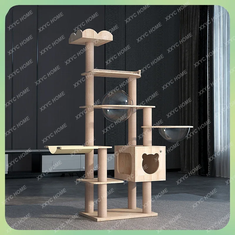 

Solid Wood Climbing Frame Nest Tree Integrated Summer Size Hammock Toy Villa