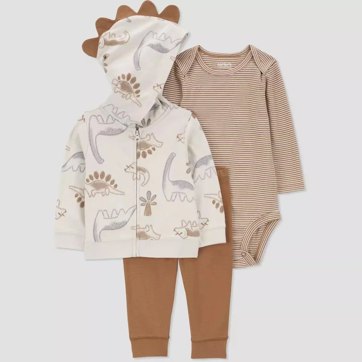 

Foreign Trade Export Baby Onesie Long-sleeved Sweater Three-piece Set Spot Wholesale Spring and Autumn