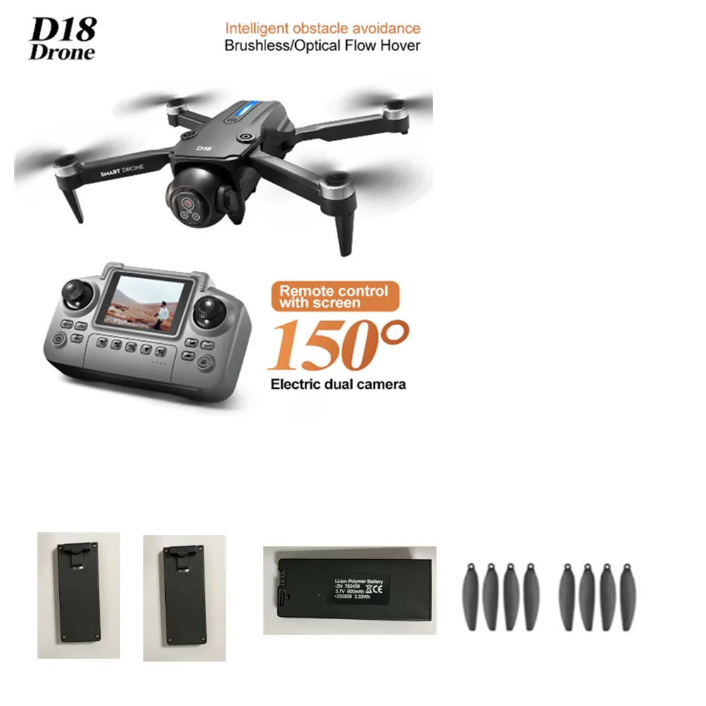 D18 Drone Battery Accessories 3.7V 900mAh / Propeller Blade / For D18  Drone Spare Parts