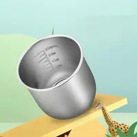 250/350ML Stainless Steel Measuring Cup Rustproof with Scale Rice Container Cups Anti-fall Measuring Holder Laboratory