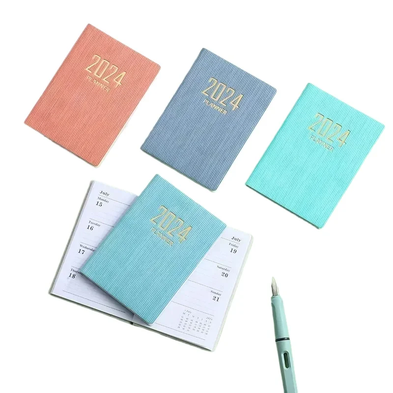 2025 A7 Agenda Book Mini Portable Diary Weekly Planner Notebooks To Do List English Notepad With Calendar School Office Supplies