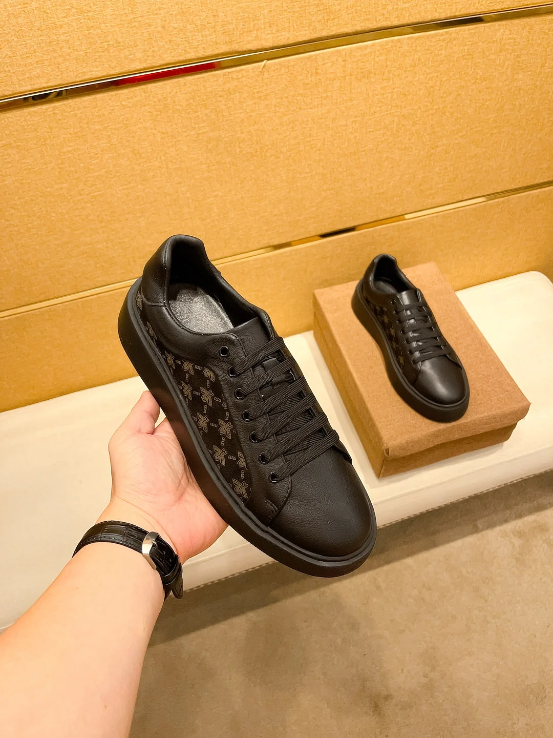 Men's Handmade Leather Lac-up Sport Shoes Comfortable Casual Design Sneakers Hot Sale Sports Footwear