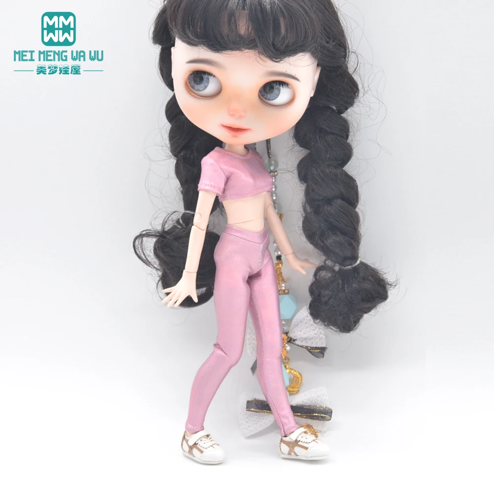 

mini Fashionable shiny casual outfit Fits 28cm Blyth azon OB22 OB24 Doll Toys Gifts