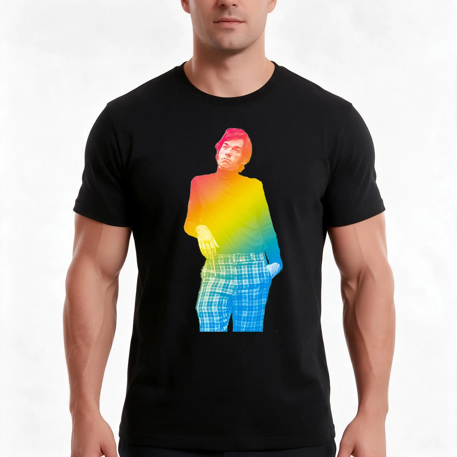 Funky John Mulaney T-Shirt, Summer Casual Cotton Tee, Oversized Streetwear Tops, Vintage Graphic Print, Loose Fit Short Sleeve