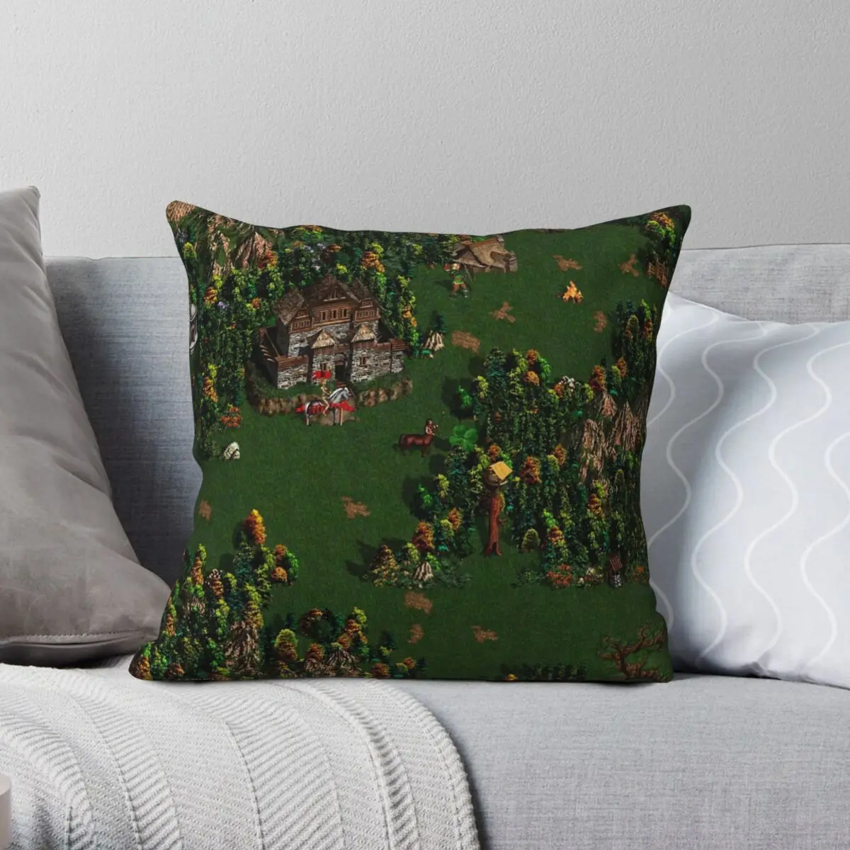 Heroes Of Might And Magic III Square Pillowcase Polyester Linen Velvet Printed Zip Decor Bed Cushion Cover