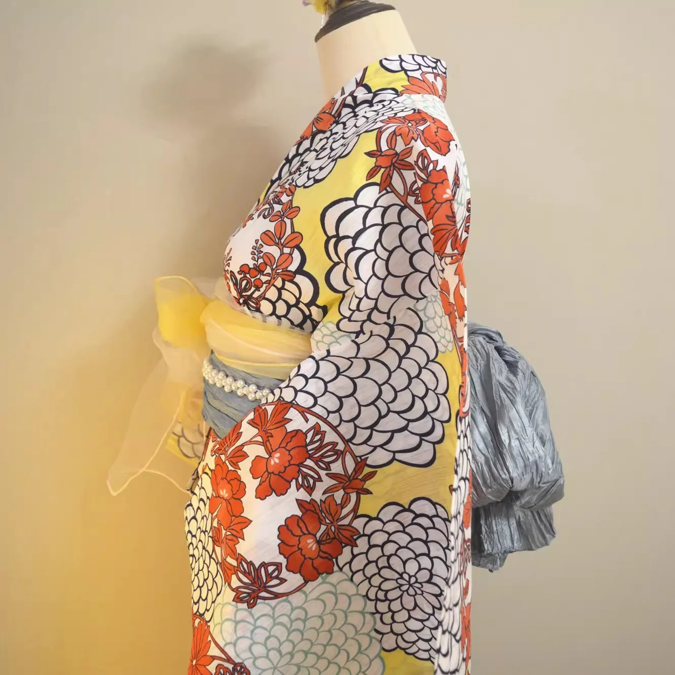 Traditional Style Women's Kimono Bathrobe Pure Cotton Fabric Travel Photography Yukata City Tina23 Chinese Production Spring ...