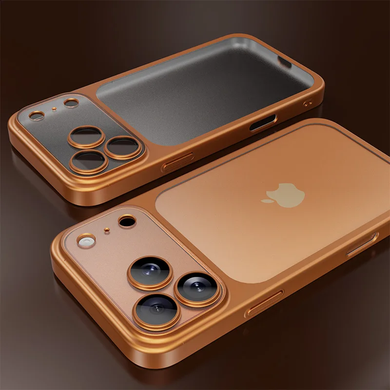 

Minimally Frosted Electroplated PC Phone Anti Drop Protective Case Suitable for IPhone 15, 16, 17 Full Series