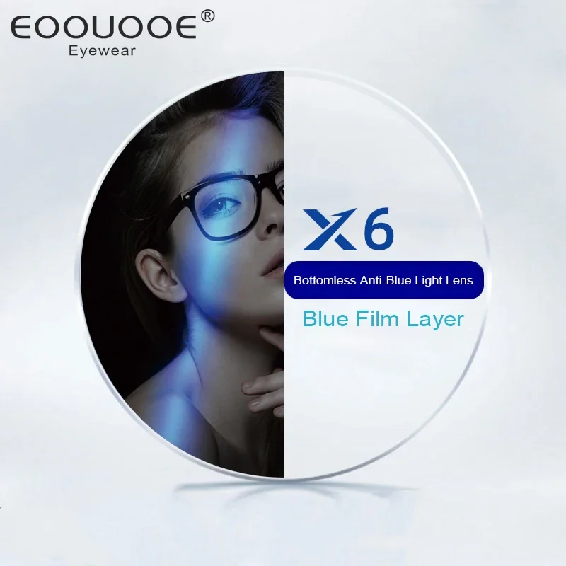 EOOUOOE 1.56 1.61 1.67 1.74 Anti Blue Ray CR-39 Resin Prescription Lenses Myopia And Hyperopia Optical Lenses