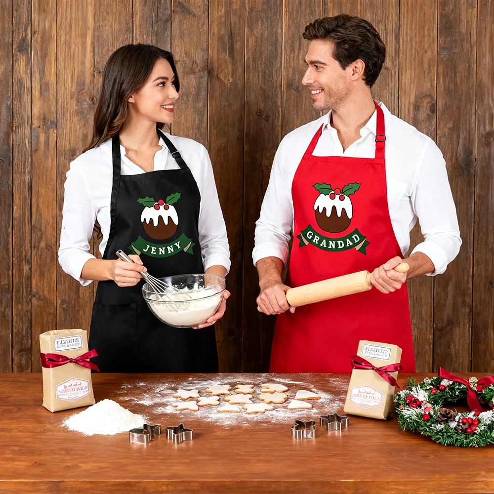 Kitchen Baking Cloth - Grembiule da budino natalizio personalizzato Decorazioni