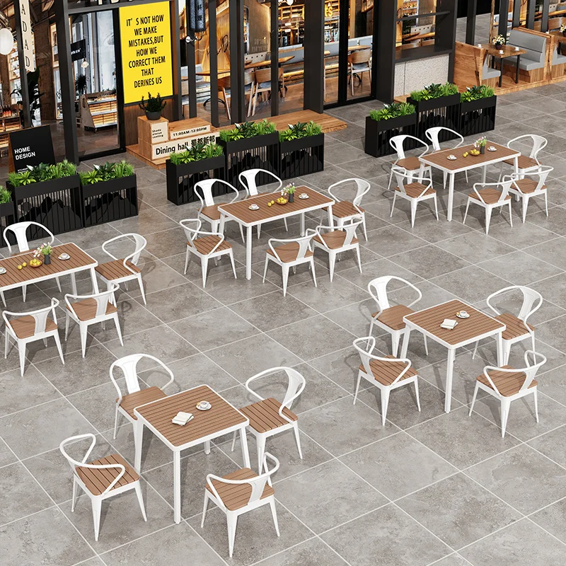 

Simple leisure outdoor table and chair combination outdoor balcony open-air courtyard