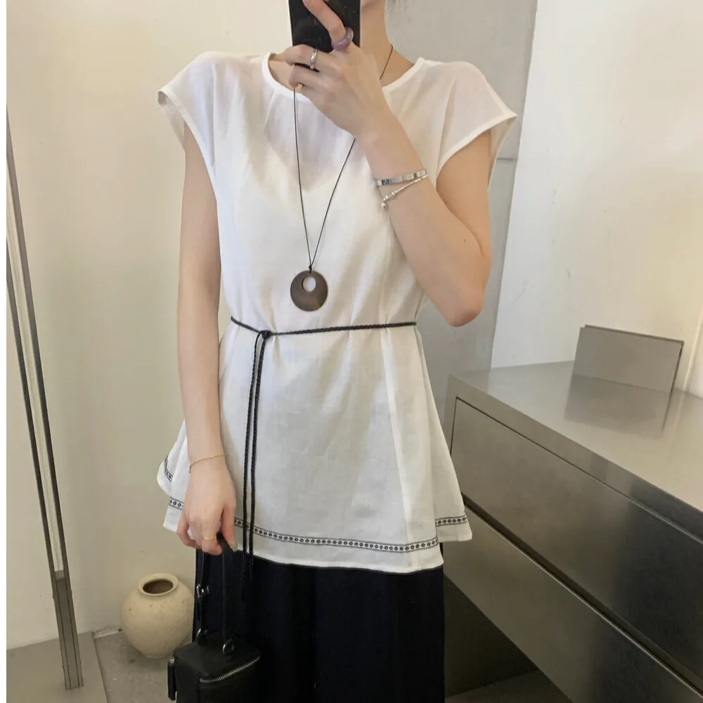 Coreano Sle rotondo Ne Nastro Vita che dimagrisce Fly Sve irt Donna Estate Nuovo design Sensation Ele Small irt