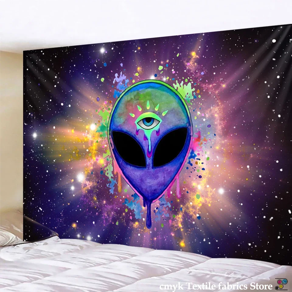 alien witchcraft Tapestry Hippie  Carpet Room Trippy Tapestry Wall Hanging  Witchcraft tapiz Dropship hippie deco wall hanging
