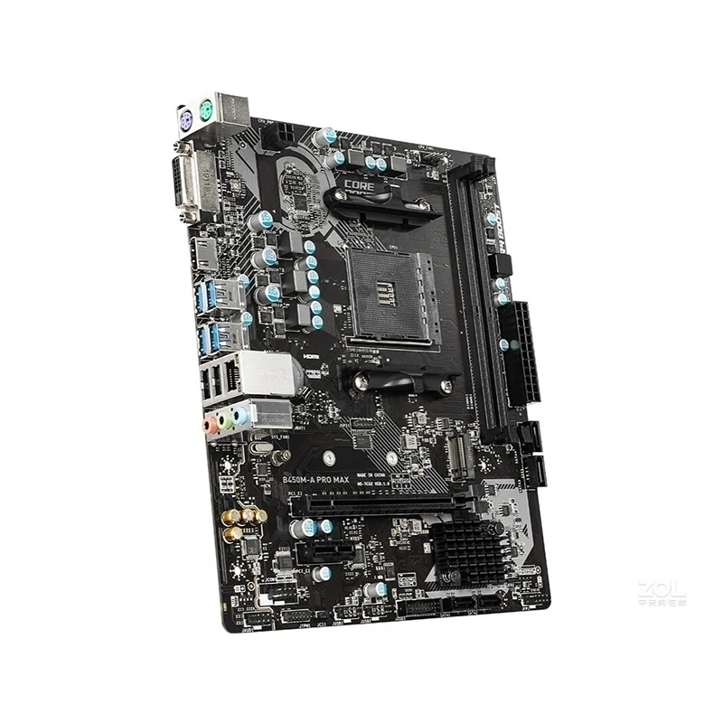 Soquete Mainboard Desktop para AMD B450M-A PRO MAX, AM4 DDR4, 128GB, M,2 NVME, USB 3.0
