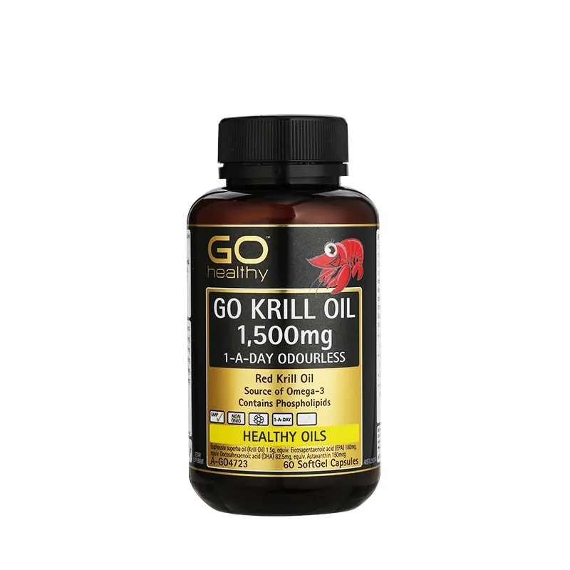 

Krill Oil Capsules 1500mg 60 Capsules Omega-3 Middle-aged and Elderly Blood Vessels