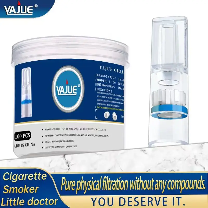 Micro-Hole Airflow Cigarette Filters 100pcs Cooler Smoke & Reduced Tar, Disposable Design, Seamlessly Attaches to 7-8mm Cigarett