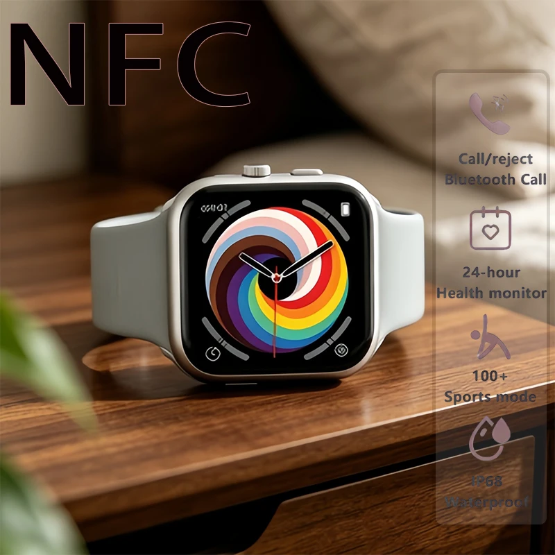 

2026 New IOS Series 11 Smart Watch Unisex Bluetooth Call GPS NFC HeartRate IP68 Waterproof Sport Fitness Tracker
