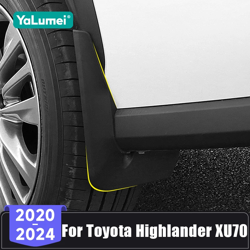 Für Toyota Highlander XU70 Kluger Hybrid 2020 2021 2022 2023 2024 4 Stücke Auto Schmutzfänger Kotflügel Schlamm Schutz Klappe Spritzklappen kotflügel
