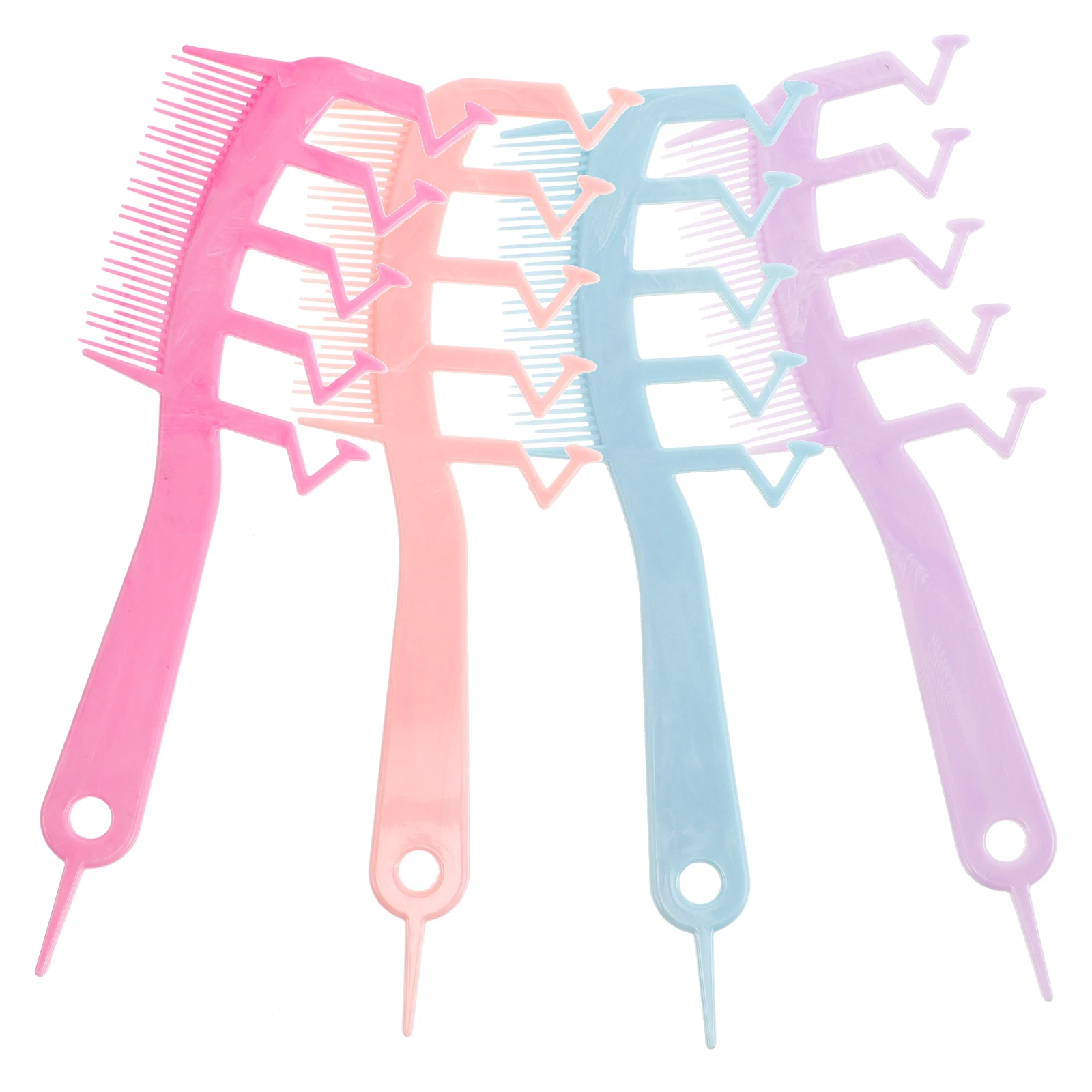 

4Pcs Stylish Wind Shaping Comb Wide Fine Teeth for Root Lifting Bangs Styling Women Men Lifting Clip Comb