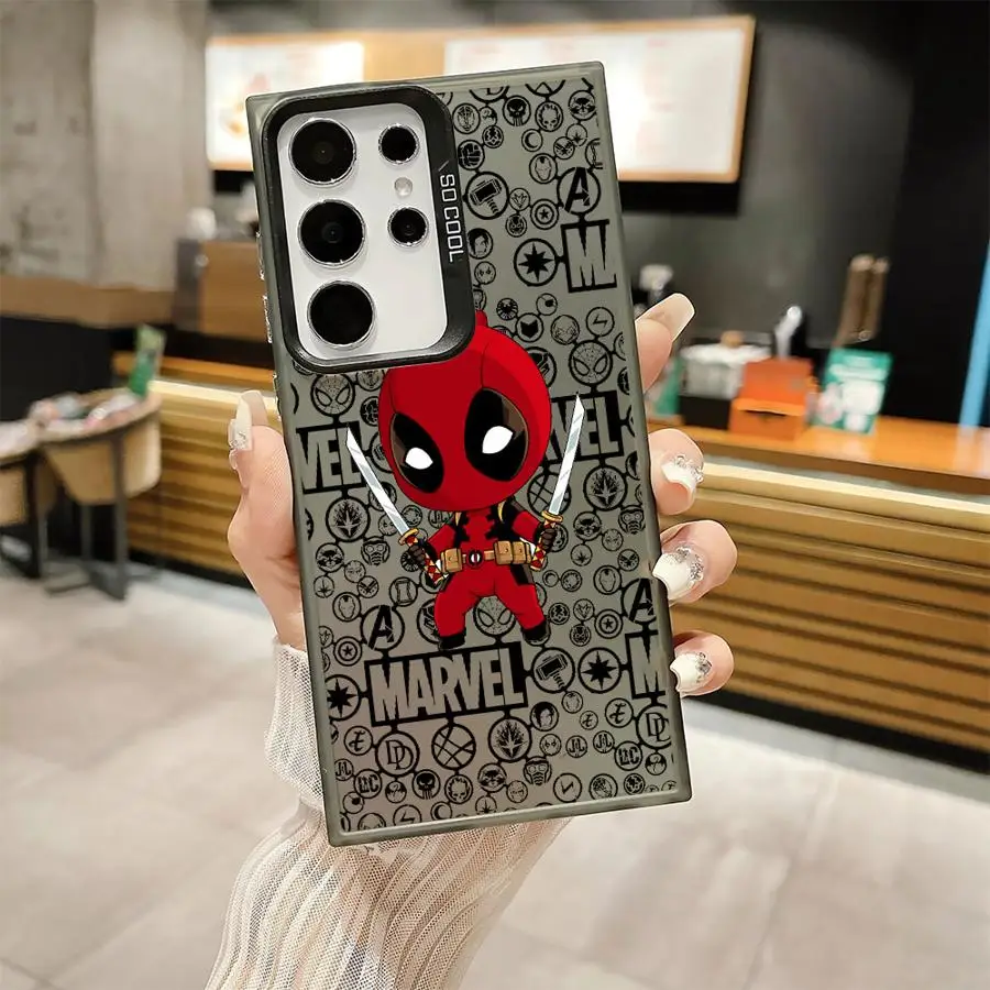 Marvel Deadpool Ironman Phone Case for Samsung Galaxy S23 S24 Ultra FE Note 20 Ultra S20 S22 S21 Plus S23Ultra S20fe 5G funda