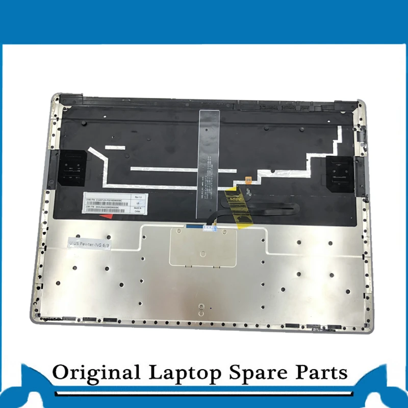 Original Topcase-Baugruppe für Microsoft Surface Laptop 1 2 1769 1782, Tastatur mit hintergrundbeleuchtetem Trackpad, Splitter, Platinschwarz