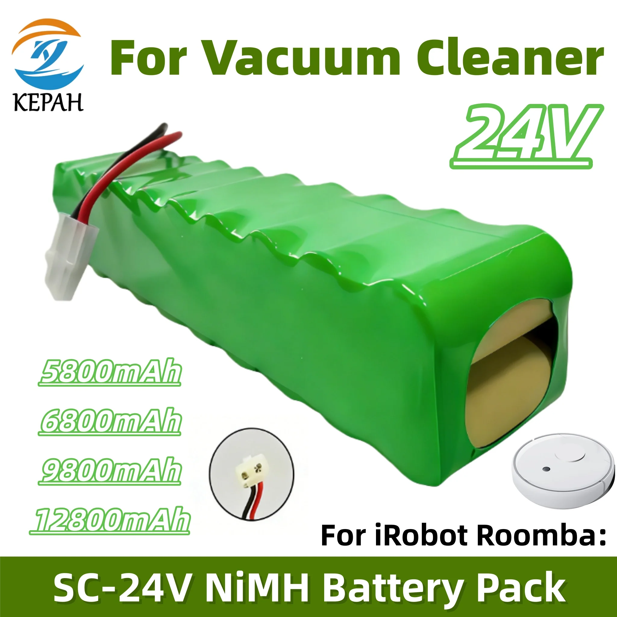 24V SC NiMH Battery Multiple Capacities｜5800-12800mAh Fits Rowenta CD Series Vacuum Cleaners