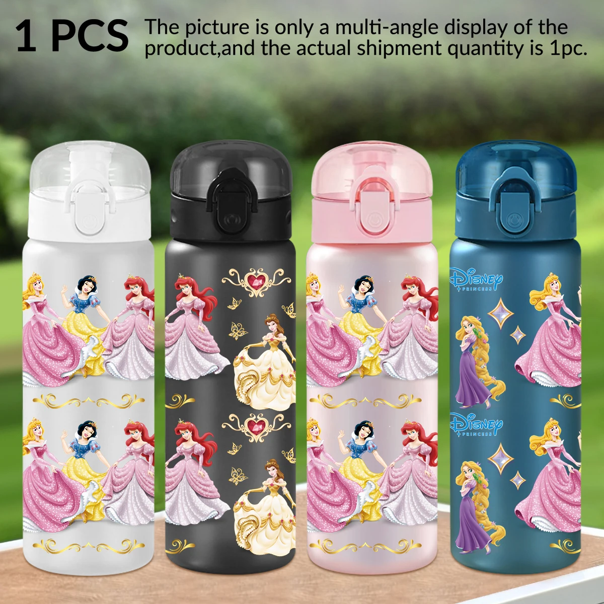 

1Pc Disney Princess Series Printed 26oz Plastic Water Bottle,Outdoor Leak-proof Sports Water Cup As Birthday Gift,Christmas Gift