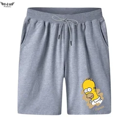 The Simpsons Summer Cartoon Parent-Child Clothing Boys and Girls Casual Shorts Trendy Loose Five-Point Pants Summer Beach Pants