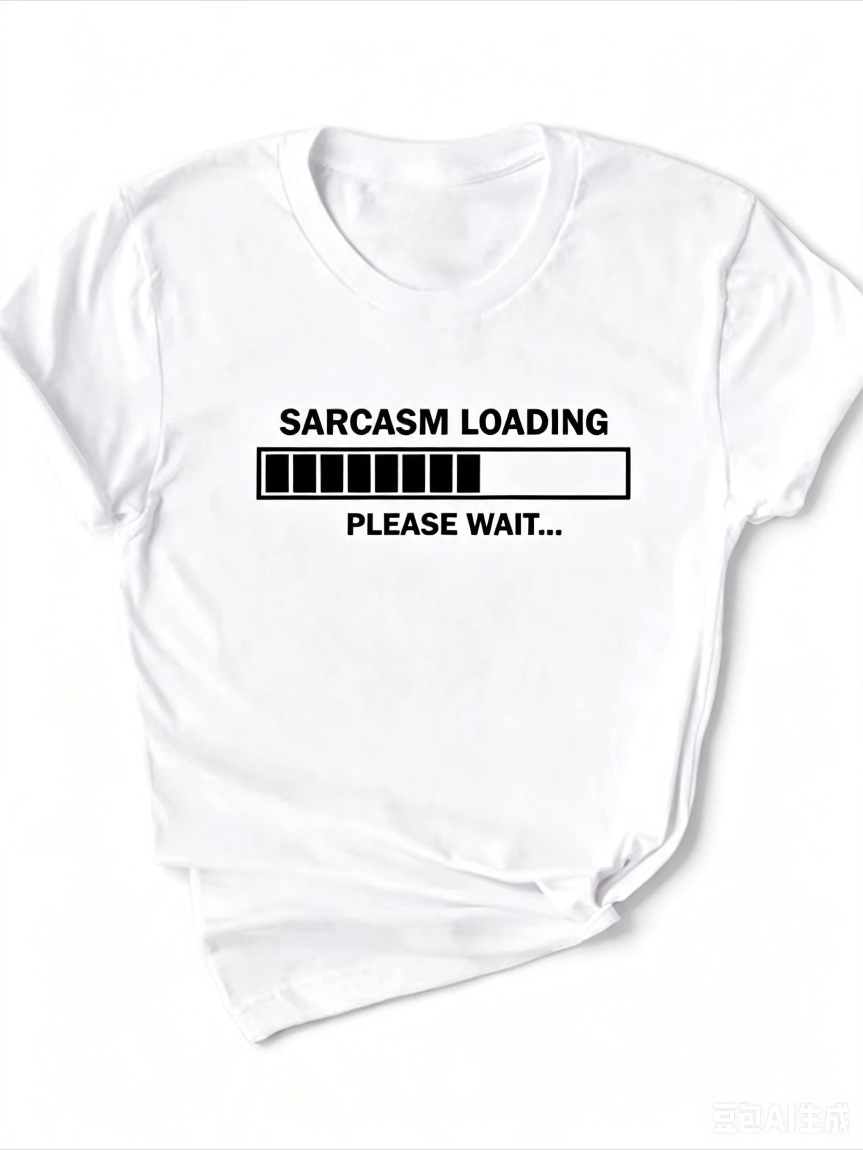 2026 T Shirt Sarcasm Loading Please Wait Letters Print Tshirt Women and men Short Sleeve O Neck Loose T-shi
