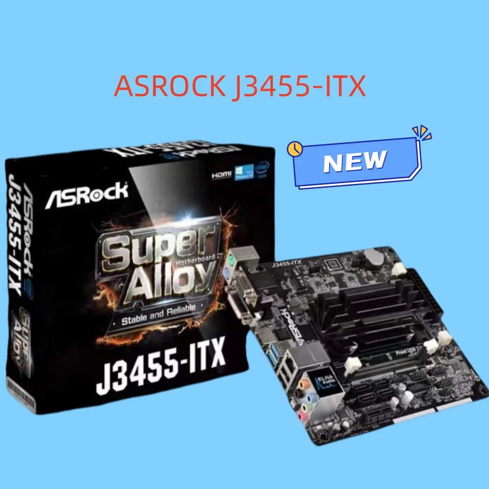 ASRock J3455-itx motherboard Intel® quad-core processor J3455(up to 2.3 GHz) Supports DDR3 / DDR3L 1800 SO-DIMM