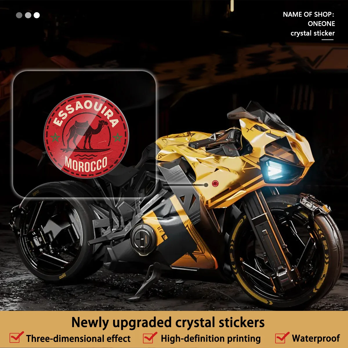 

Morocco Essaouira sticker | Motorcycle sticker, waterproof, scratch-resistant, sunscreen, easy to paste, outstanding decorative