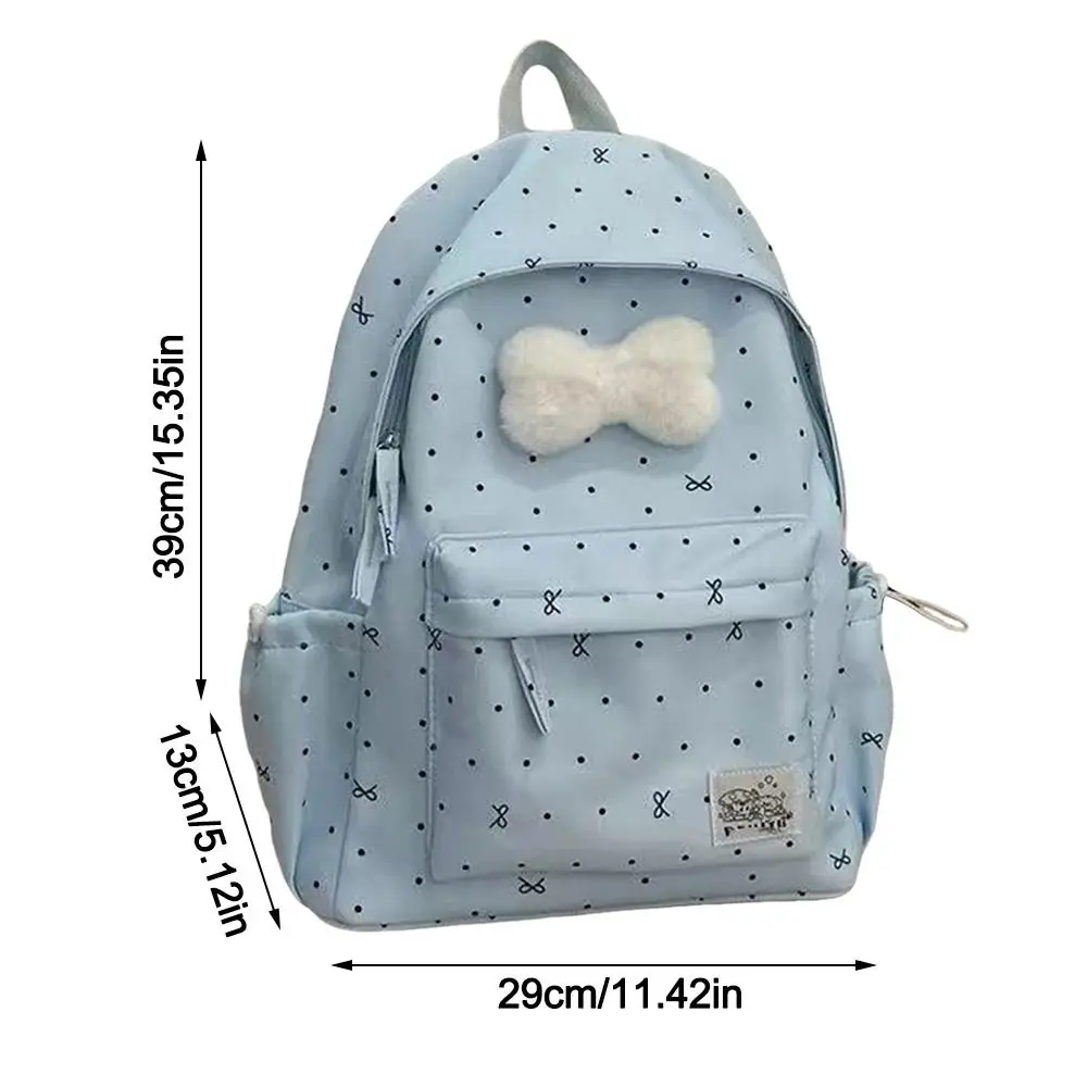 New Large Capacity Bow Backpack Breathable Nylon Girls Backpack Ultra-light Travel Bag