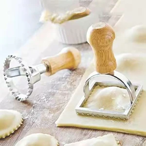 304 Edelstahl Ravioli Biscuit Cutter Pasta -Werkzeuge Cokies Moldi Ravioli Hersteller quadratische Redond Pizza Schneidrad Werkzeuge 10 Hauptverkaufsmodelle - №6