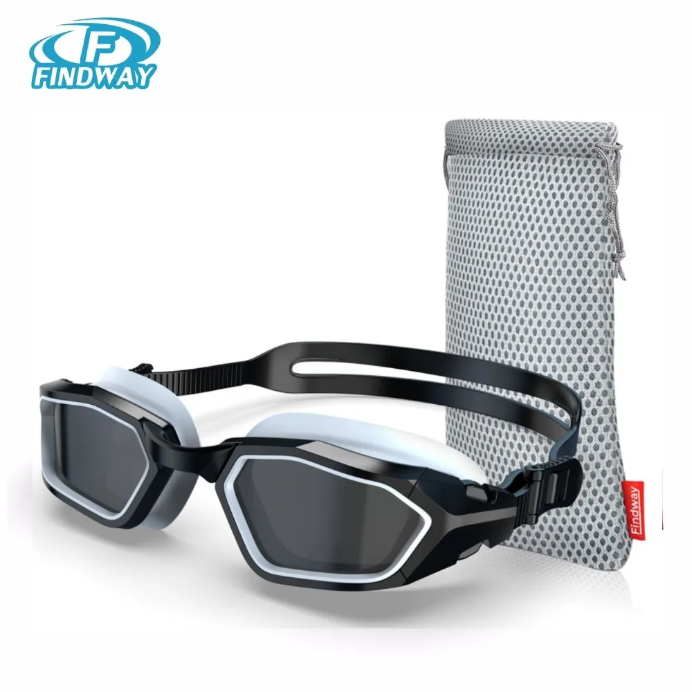 Vindway Zwembril Anti-Fog Gepolariseerde Volwassen Zwembril Uv-Resistente Mannen Vrouwen Vervangen Neusstuk Niet Lekken
