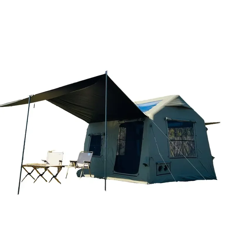 Square Meters Portable Air Tent Waterproof Hot Selling Gonflable Camping Tent with 9.5 Square Meters Canopy for Sale