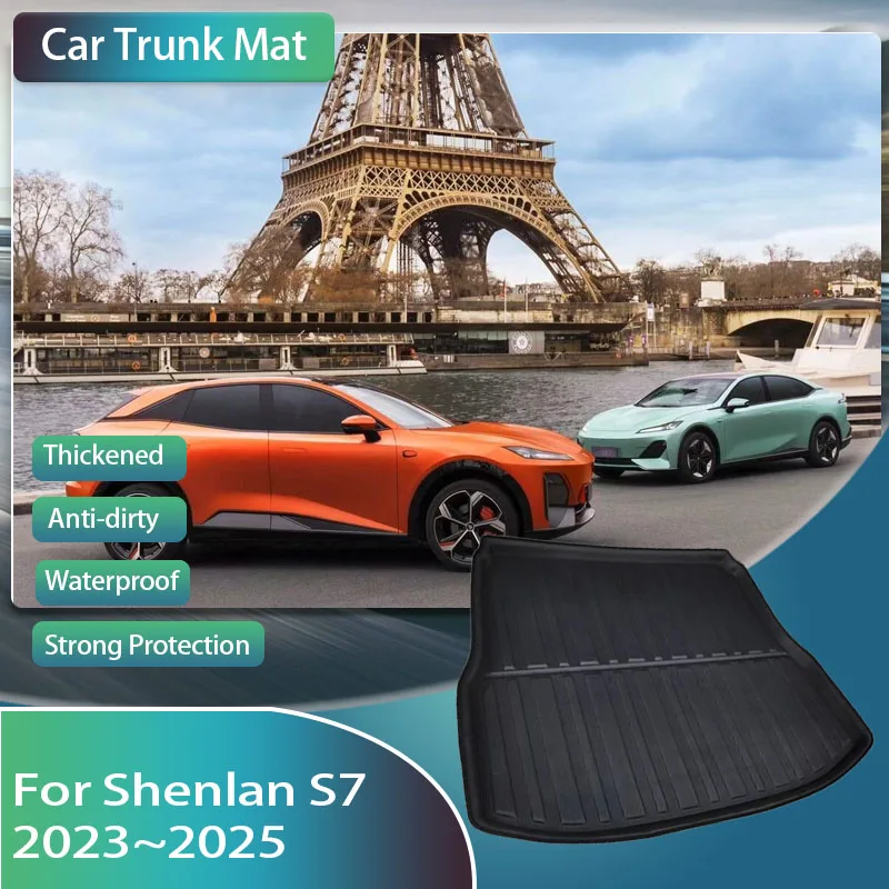 

Car Rear Trunk Mat For Changan Shenlan Deepal S7 S07 EV 2023 2024 2025 Anti-dirty Boot Rug Storage Pad Auto Interior Accessories