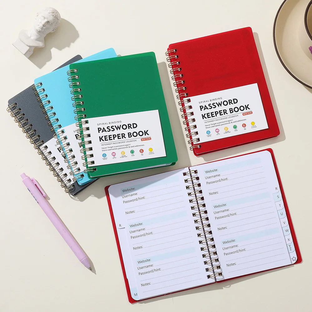 Cuaderno de inicio de contraseña A6, cuaderno de inicio de Internet con pestañas alfabéticas, gestión de contraseñas, Software, organizador de cuentas de licencia