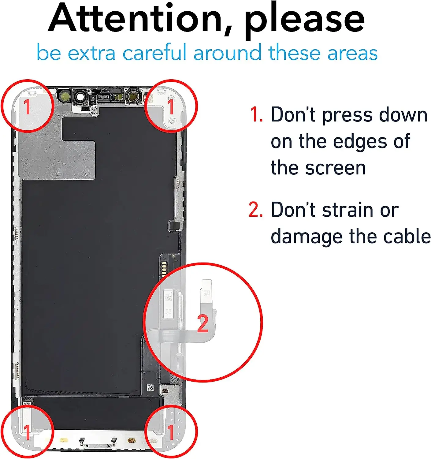 OTMILOrigiTop Choice incell LCD for iPhone 12 Pro Max Display Screen With 3D Touch Digitizer  Assembly No Dead Pixel Replacement