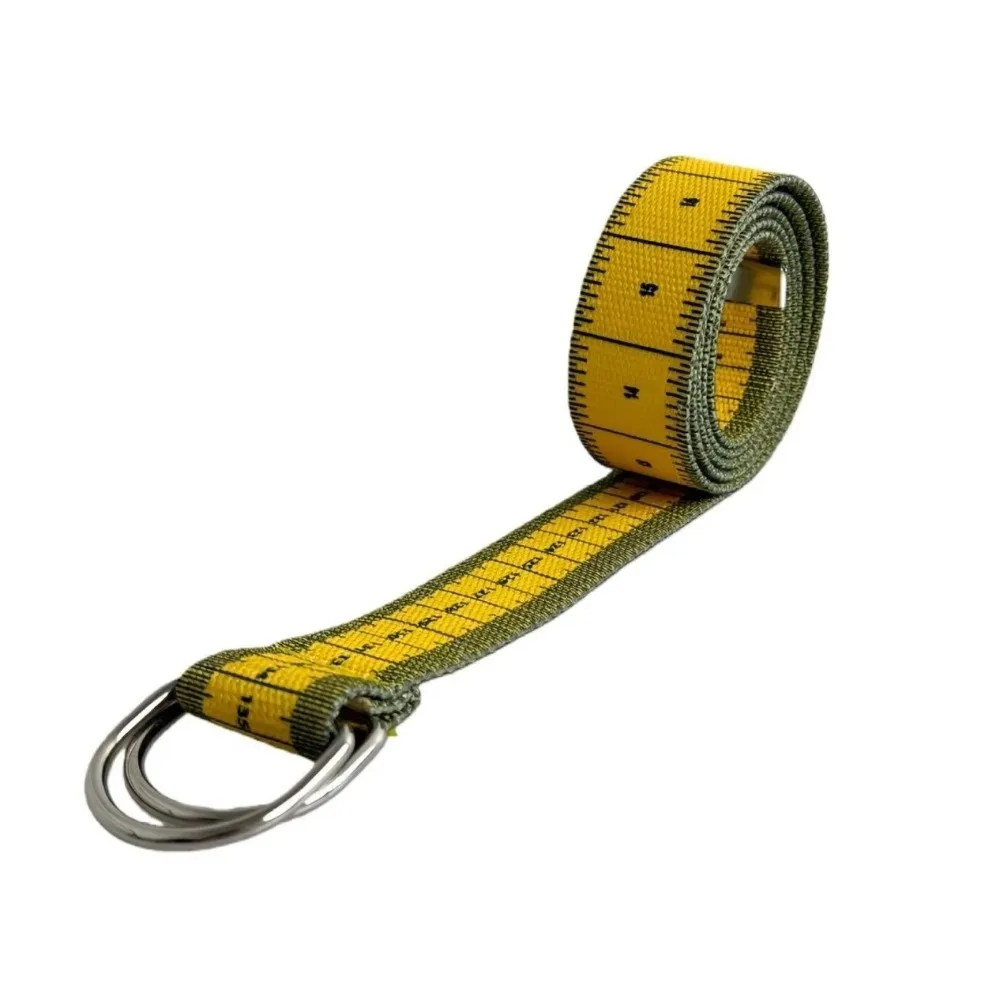 1PC Measurement Tool Belt Adjustable D-Ring Buckle Ruler Design Fabric Waist Strap Fabric Material Practical Measurement