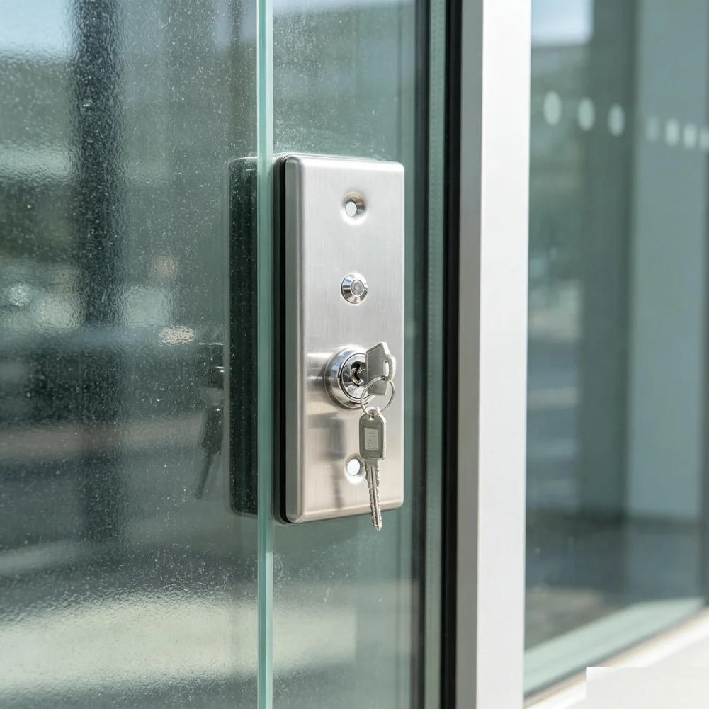 Electric Door Operator Electronic Door Release Stainless Steel Key Switch Wear Resistant Material Secure Key Mechanism