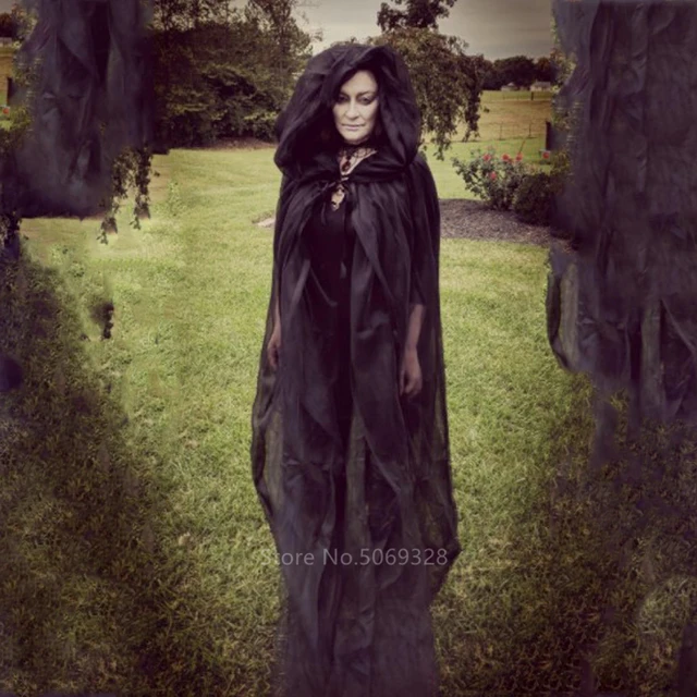 Witch Women Scary Zombie Vampire Halloween Costume Horror Spooky Ghost Sexy Dress Colak Medieval Hooded Cape Day Of The Dead AliExpress