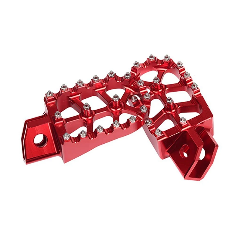 Footpeg Foot Pegs Rests Peda Foot Pegs Pedals For YAMAHA YZ80 YZ125 YZ250 YZ500 WR200 WR250 WR500 HONDA XR350 Red