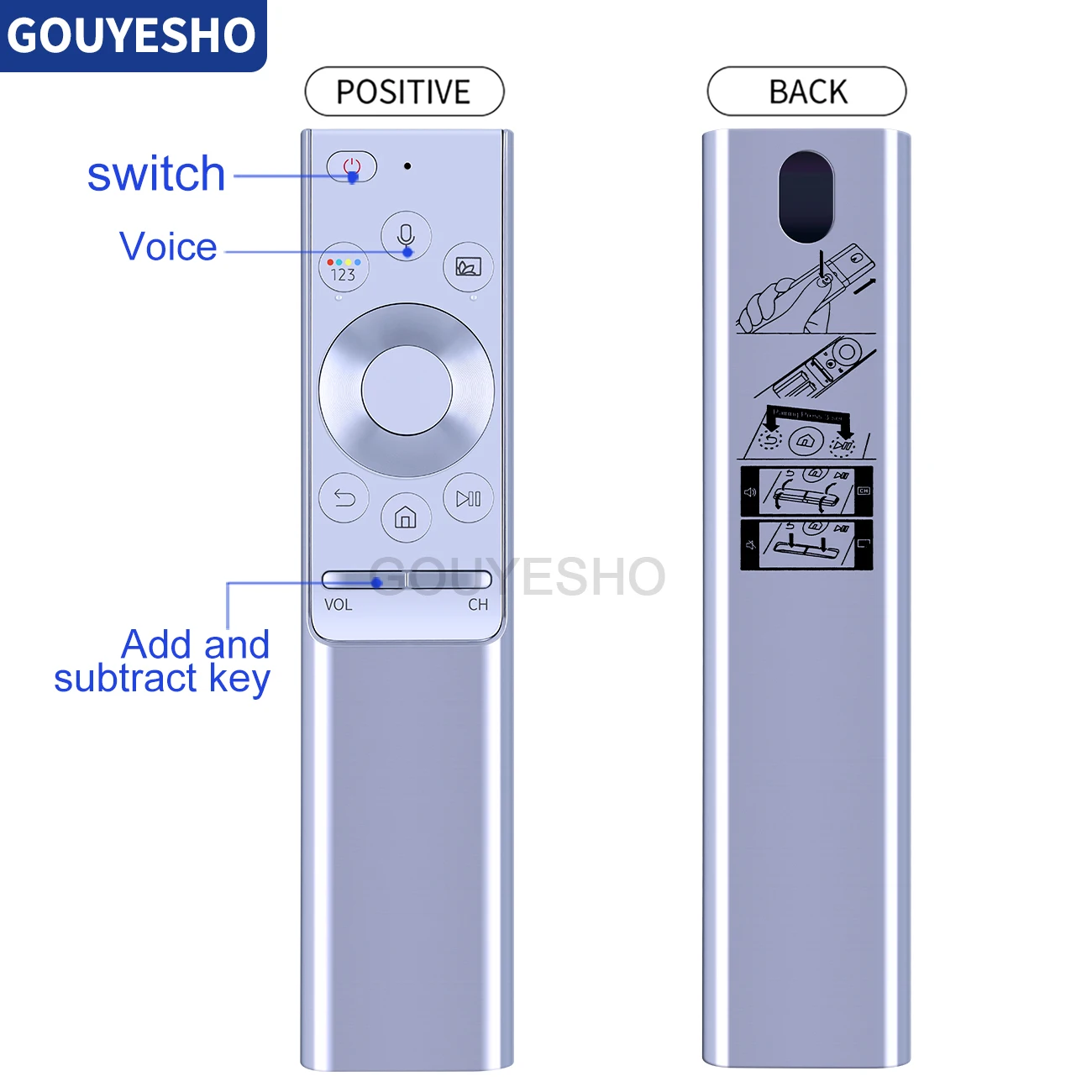 BN59-01300F BN59-01300J Voice Remote Control Compatible with Samsung BN59-01300H BN59-01300G BN59-01300L Smart QLED Series TV