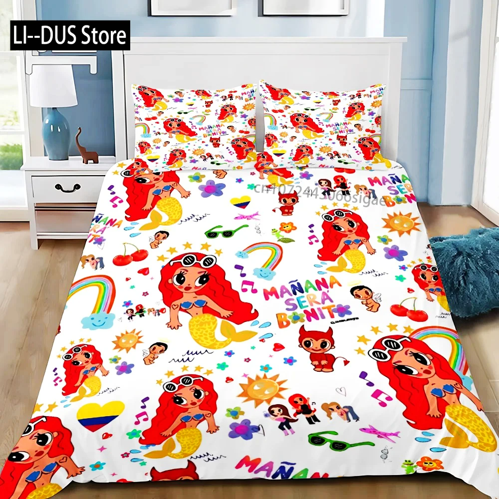 

Lovely Karol G Manana Duvet Cover Pillowcase Bedding Set Adult BoyGirl Bedroom Decoration Children Gift Single Double Large Size