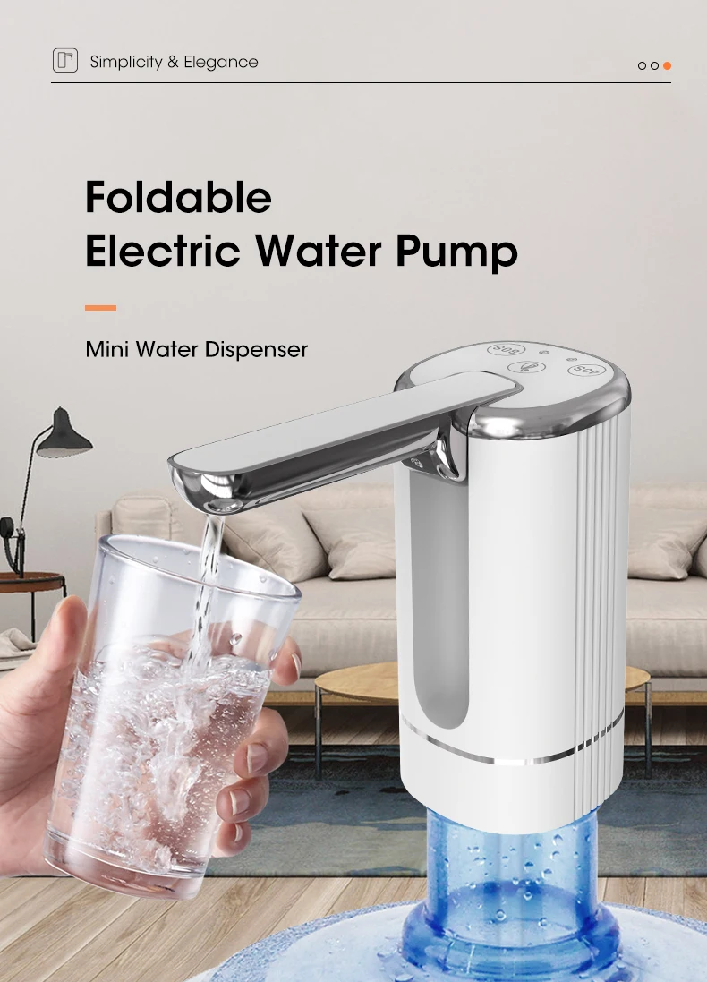Tragbare Outdoor USB-Aufladbare Elektrische Wasserpumpe mit Ein-Tasten-Schalter, Automatischer Wasserspender für Camping-Wassertanks – Detail 1