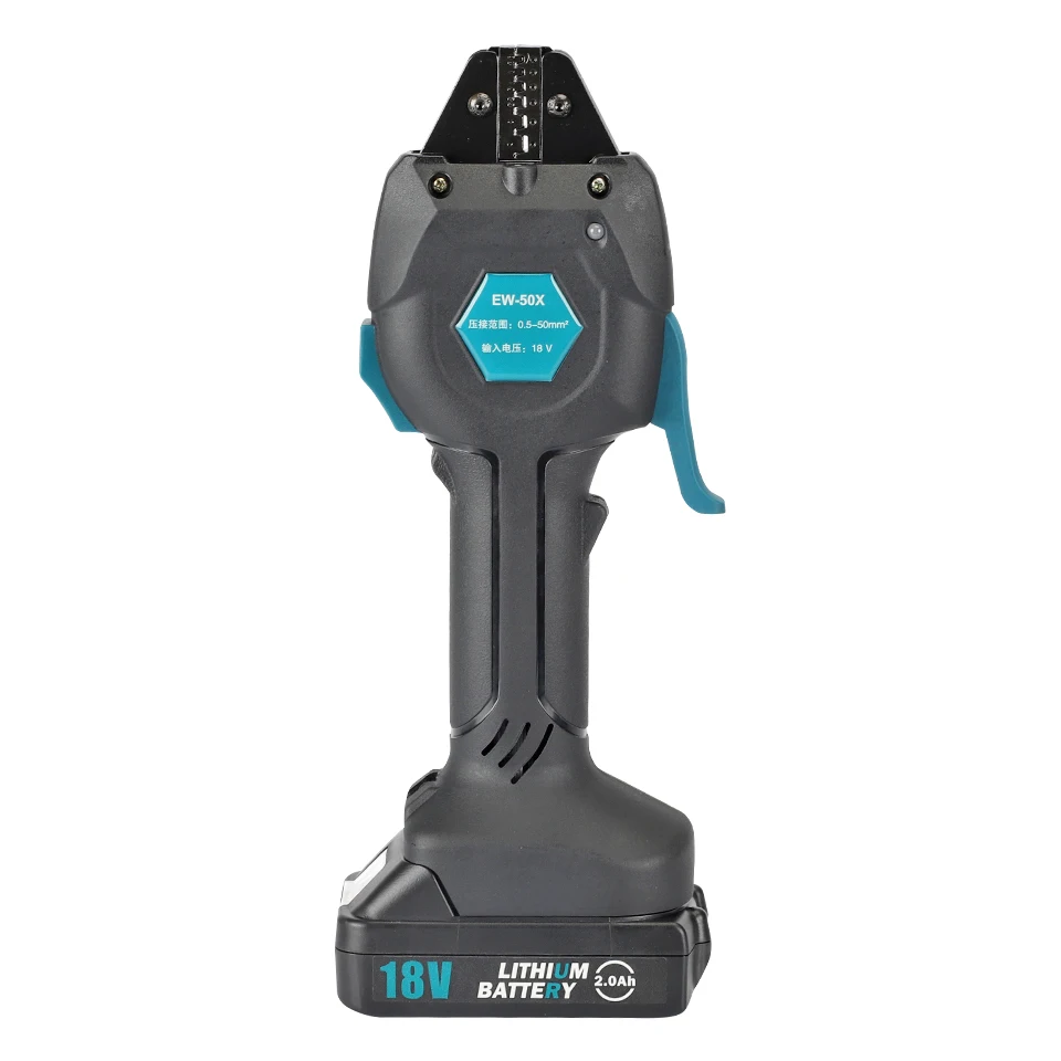 EW-50X Lightweight Electrical Cordless Wire Crimper Battery Powered Cold Crimping Tool for Connecting Wire Terminals